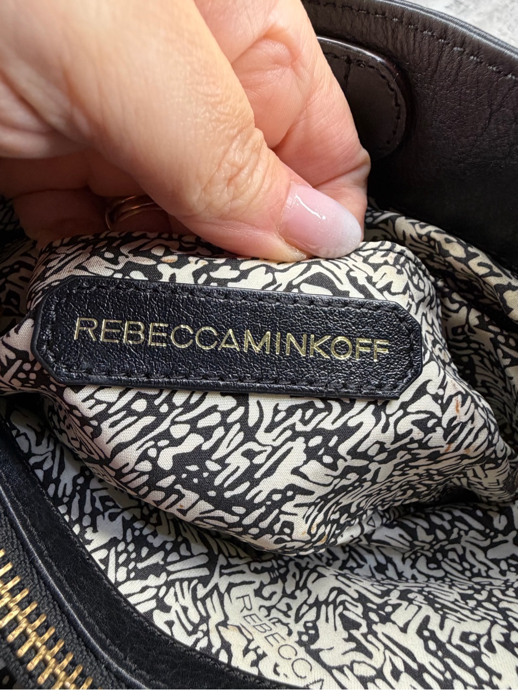 Rebecca Minkoff Swing Convertible Purse Black Leather Chain Strap Vintage Bag — image 5 of 8